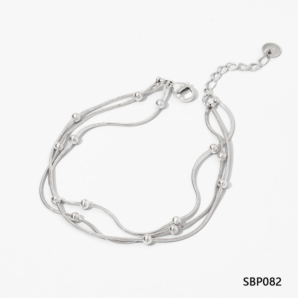 Wholesale Stainless Steel Stacked Electroplated Bracelets